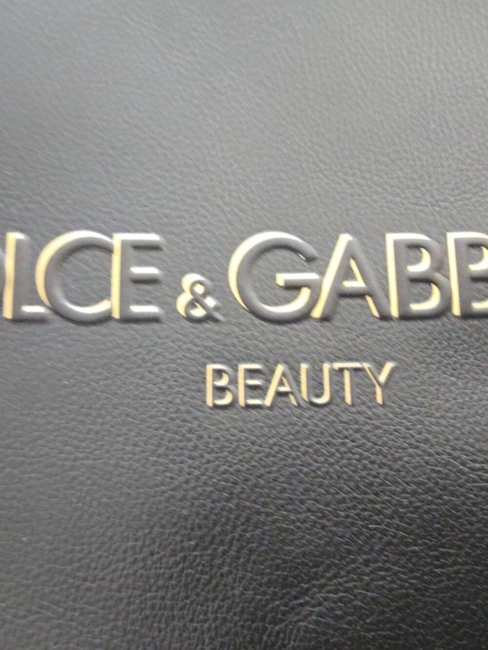 Dolce & Gabbana Beauty Navy Faux Leather Zip Pouch Clutch Cosmetic Bag - Picture 2 of 5